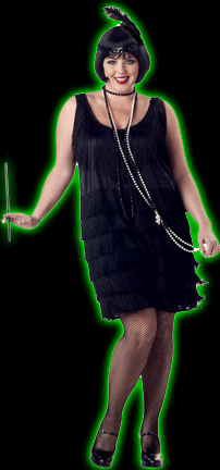 Fashion Flapper Womens Plus Size Costume