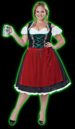 Womens Plus Size Oktoberfest Fraulein Costume 