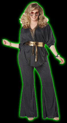 Disco Dazzler Womens Plus Size Costume