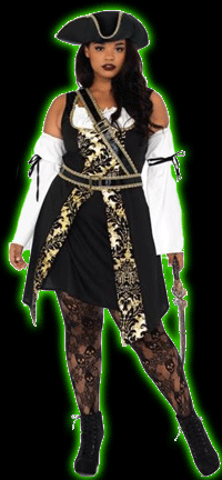 Black Sea Buccaneer Womens Plus Size Costume