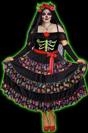 Lady of the Dead Womens Plus Size Costume