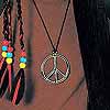 Peace sign necklace - silver