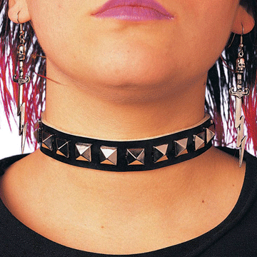 Studded Single Row Punk Rocker Choker