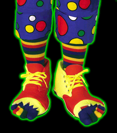 Jumbo Clown Shoes With Socks