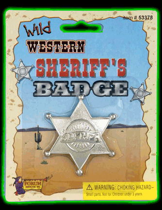 Wild Western Sheriff's Badge