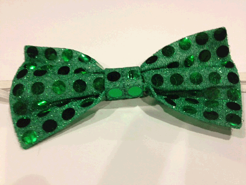 Green Glitter Bow Tie