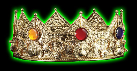 Gold Crown With Round Stones