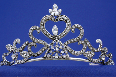 Antique Silver Heart Tiara