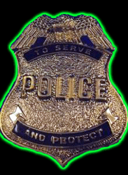 Police Badge - Gold Antique