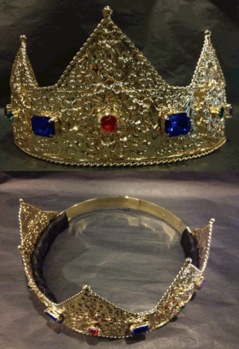 Ladies Pointed Gold Metal Crown