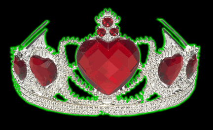 Ruby Heart Plastic Tiara