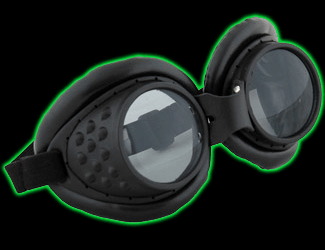 Black Radioactive Aviator Goggles
