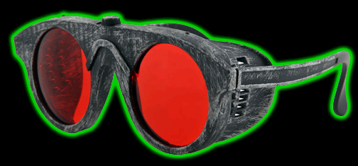 Forgeman Glasses - Silver With Red Lenses