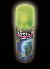 Black Light Color Hair Spray