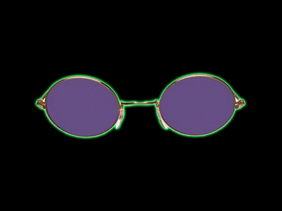 John Glasses - Gold Frame - Purple Lens
