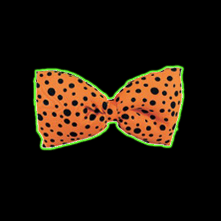 Jumbo Orange Neon Dotted Bowtie