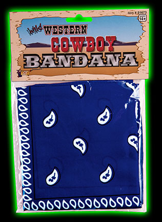 Blue Western Cowboy Bandana