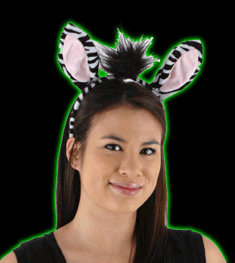 Zebra Ears Headband & Tail Kit