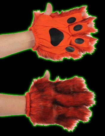 Orange Fingerless Paws