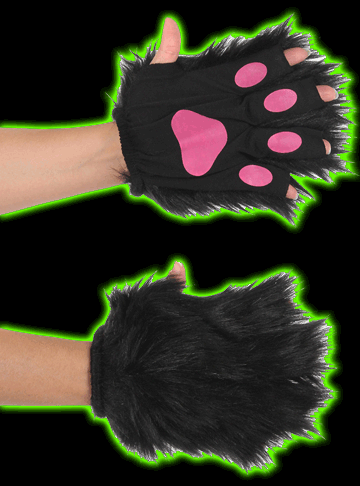 Black Fingerless Cat Paws