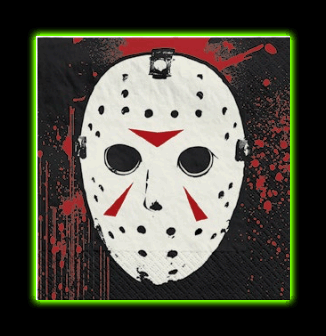 Friday the 13th Jason Hockey Mask beverage napkins