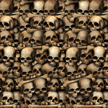 Catacomb Skulls Wall Backdrop
