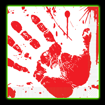 Bloody Handprints Luncheon Napkins