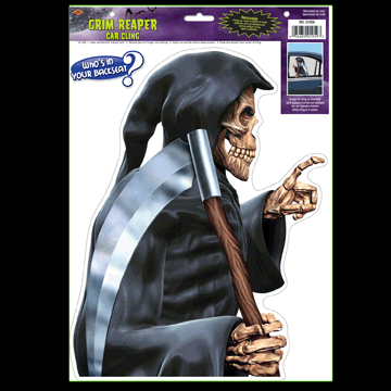 Grim Reaper Car Window Cling