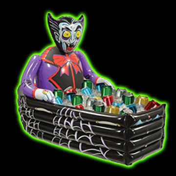 Inflatable Vampire In Coffin Cooler