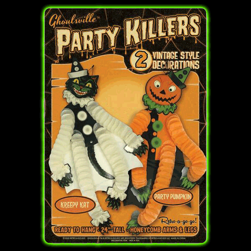 Kreepy Kat + Party Pumpkin Party Killers Decoration