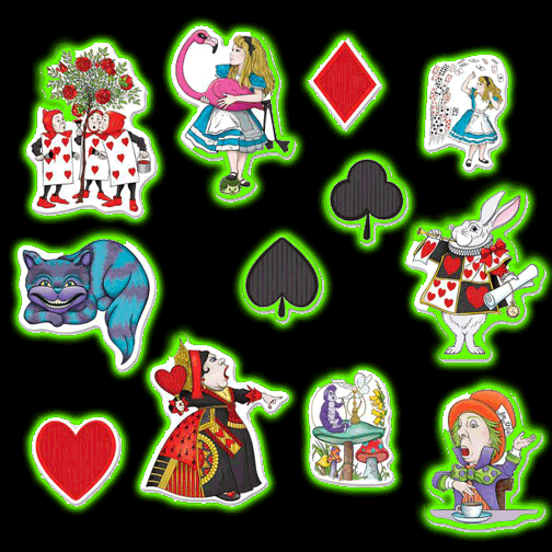 Alice In Wonderland Paper Cutouts