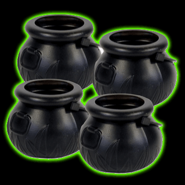 Miniature Black Cauldrons - 4 pack
