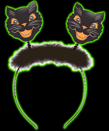 Vintage Halloween Cat Boppers Headpiece