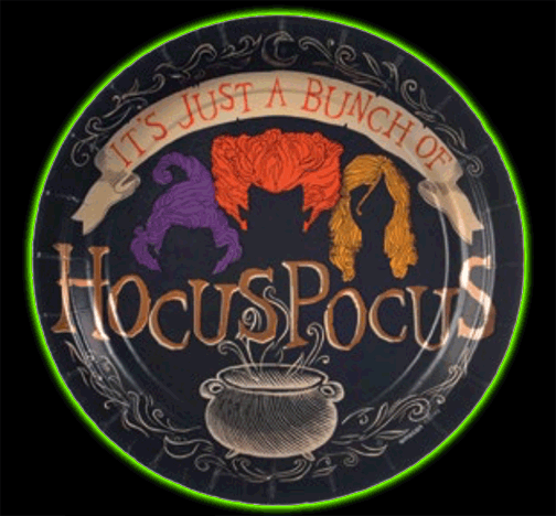 Disney Hocus Pocus Round Plates