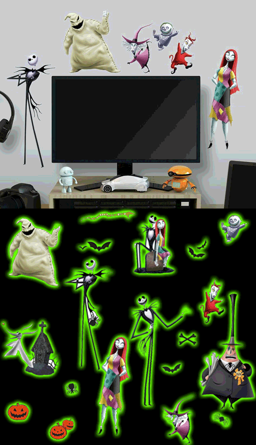 The Nightmare Before Christmas Peel and Stick Wall Decals