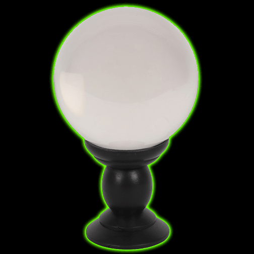CLEAR CRYSTAL BALL ON STAND