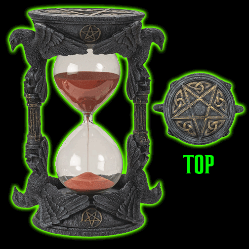 RAVEN SKULL SAND TIMER