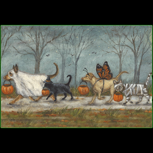 Spooky Pet Parade Placemat Pad