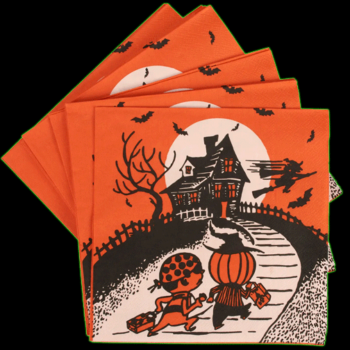 Vintage Halloween Dinner Paper Napkins