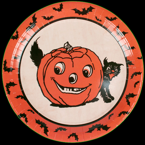 Large Vintage Halloween Plates