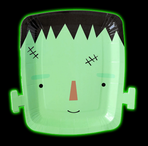 FRANKENSTEIN SHAPED PAPER PLATE