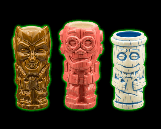 Frankenberry, Booberry, Count Chocula Cereal Geeki Tiki Mugs Set