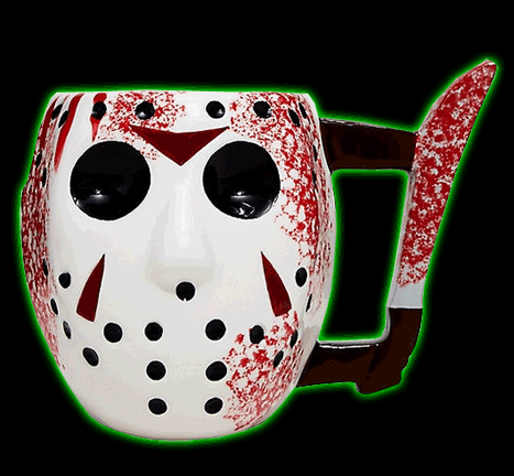 Friday the 13th Jason Mask with Knife 20oz. Mug