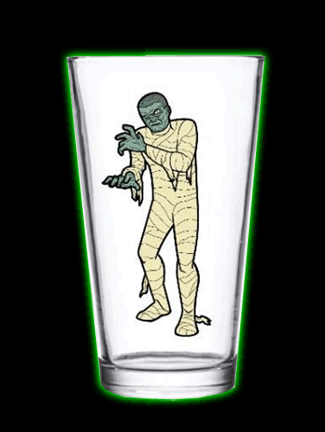 Universal Monsters Mummy Pint Glass<br>IN-STORE PURCHASE ONLY