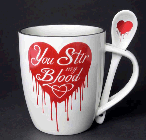 YOU STIR MY BLOOD MUG AND SPOON SET