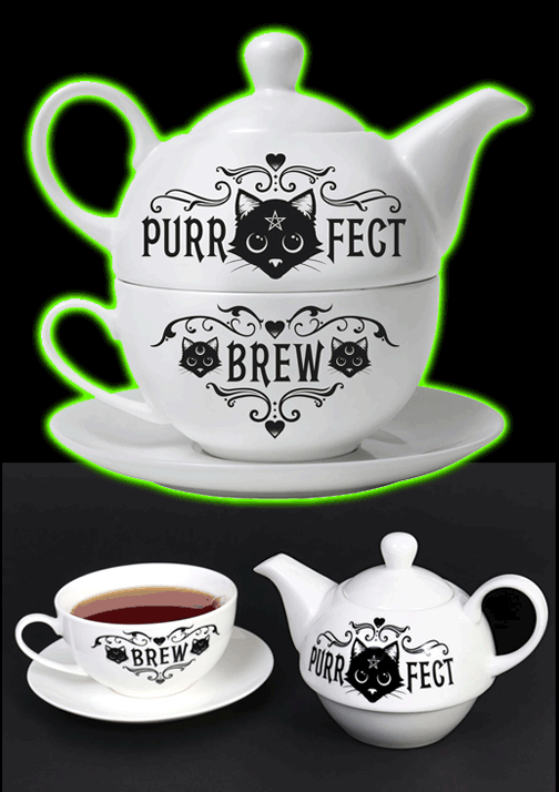 Purrfect Brew Tea for One Set