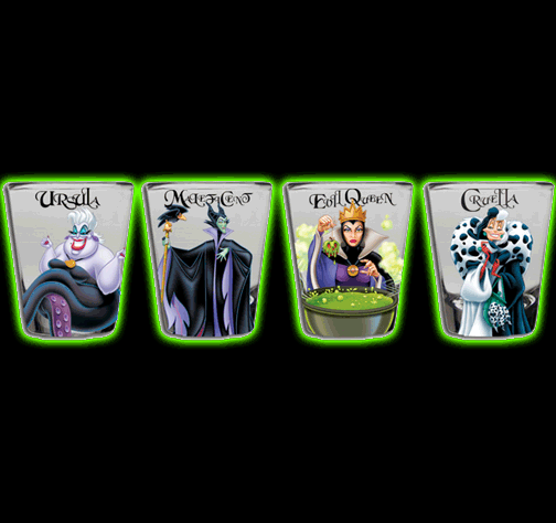 Disney Villains Shot Glass Set