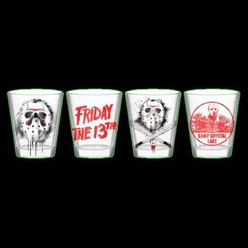 Friday the 13Th 4pc. 1.5oz Shot Glass Set