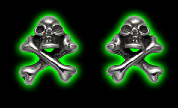 Silver Skull and Crossbone Earrings