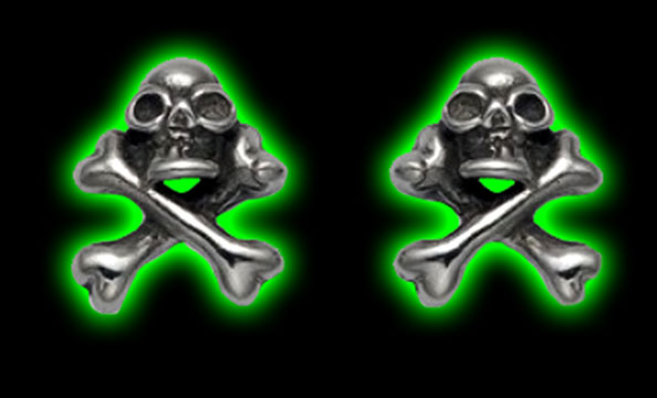 Silver Skull and Crossbone Earrings